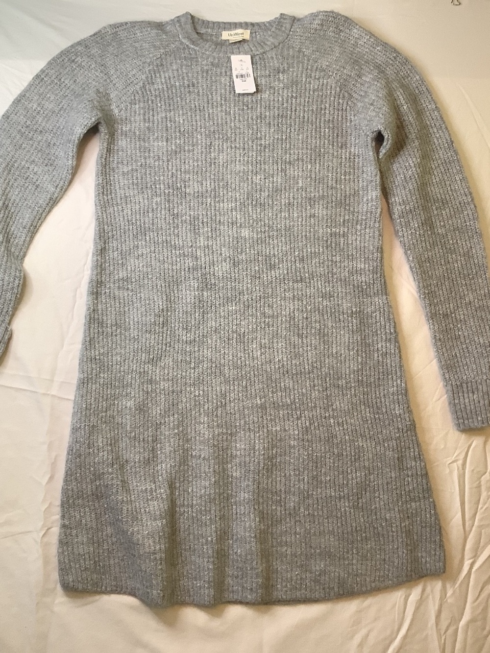 NWT UpWest gray sweater dress sz. Ladies s‎